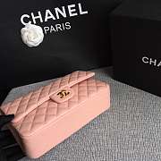 Chanel Lambskin Leather 25cm Flap With Gold Hardware In Pink - 6