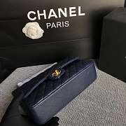 Chanel Lambskin Leather 25cm Flap With Gold Hardware In Royal Blue - 6