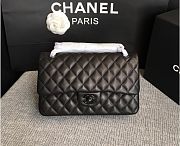 Chanel Lambskin Leather 25cm Flap With Black Hardware In Black - 1