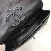 Chanel Lambskin Leather 25cm Flap With Black Hardware In Black - 6