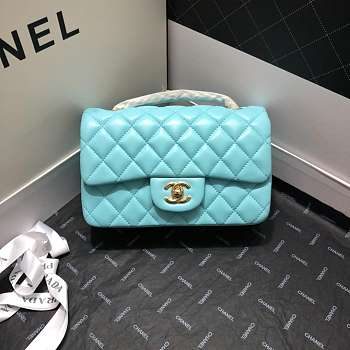 Chanel Lambskin Leather Flap With Gold Hardware 20cm