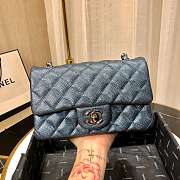 Chanel Caviar Leather 20cm Flap With Silver Hardware  - 3