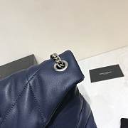 YSL Saint Laurent Loulou Bag In Blue With Silver Hardware 29cm - 4