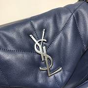 YSL Saint Laurent Loulou Bag In Blue With Silver Hardware 29cm - 6