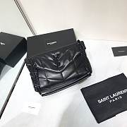  YSL Loulou Puffer Bag In Dark With Black Hardware 29cm - 1