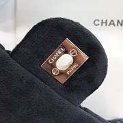 CHANEL VELVET BLACK FLAP BAG 25CM - 4