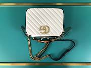 GG Marmont Small White Shoulder Bag With Bamboo - 6