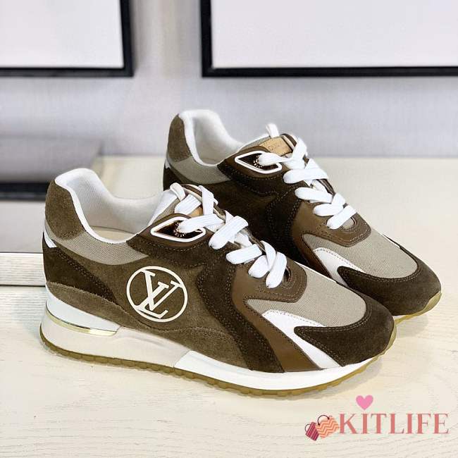 LV 1A6445 RUN AWAY SNEAKER Khaki Green - 1
