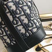 Dior Colored Jacquard Canvas Blue Bucket Bag  - 6