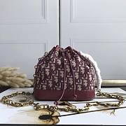 Dior Colored Jacquard Canvas Bucket Bag - 1