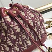 Dior Colored Jacquard Canvas Bucket Bag - 5