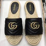 Gucci leather espadrille sandal(Red,Black,White,Nude,Orange) - 4