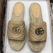 Gucci leather espadrille sandal(Red,Black,White,Nude,Orange) - 3