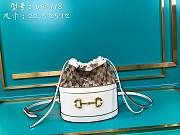Gucci 1955 Cream White Horsebit Bucket Bag - 1