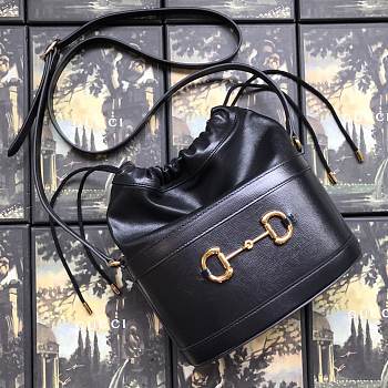 Gucci 1955 Black Horsebit Bucket Bag