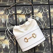 Gucci 1955 Horsebit White Bucket Bag - 1