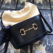 Gucci 1955 Horsebit Black&Beige Bucket Bag - 4