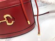 Gucci 1955 Horsebit Red Bucket Bag - 3