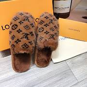 Forubags LV Brown Fur Slippers - 6