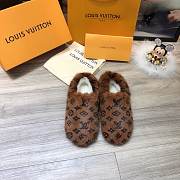 Forubags LV Brown Fur Slipper Shoes - 2