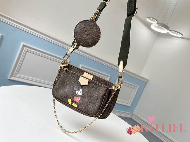 LOUIS VUITTON MULTI POCHETTE ACCESSOIRES M44813 With Mickey Mouse - 1