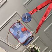 LOUIS VUITTON MULTI POCHETTE ACCESSOIRES RED&BLUE COLOR - 1