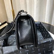 Forubags Chanel Medium Quilted Caviar Boy Bag Black Silver A13043 VS06151 - 4