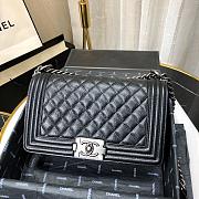 Forubags Chanel Medium Quilted Caviar Boy Bag Black Silver A13043 VS06151 - 3