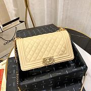 Chanel leboy 67086 Beige Caviar 25cm with shiny gold hardware - 1