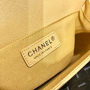 Chanel leboy 67086 Beige Caviar 25cm with shiny gold hardware - 3