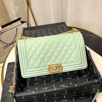 Chanel leboy 67086 Caviar 25cm with shiny gold hardware