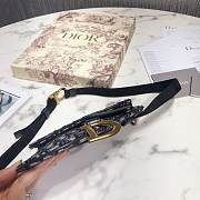 Dior Saddle Blue & Beige Bag Oblique Jacquard - 6