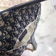 Dior Saddle Blue & Beige Bag Oblique Jacquard - 4