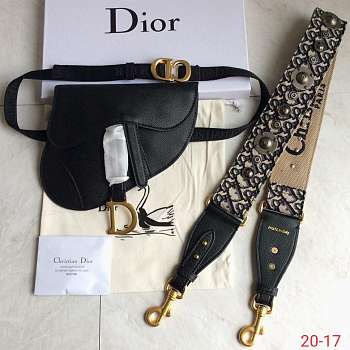 Forubags Dior Black Saddle Waist bag(with strap)