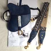 Forubags Dior Blue Saddle Waist bag(with strap) - 3