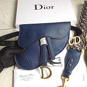 Forubags Dior Blue Saddle Waist bag(with strap) - 4