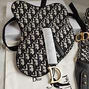 Forubags Dior Black Oblique Saddle Waist bag(with strap) - 3