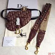 Forubags Dior Purple Oblique Saddle Waist bag(with strap) - 1