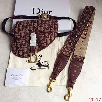 Forubags Dior Purple Oblique Saddle Waist bag(with strap)