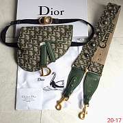 Forubags Dior Green Oblique Saddle Waist bag(with strap) - 1