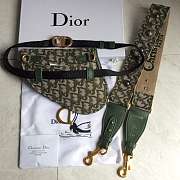 Forubags Dior Green Oblique Saddle Waist bag(with strap) - 6