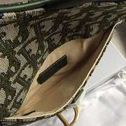 Forubags Dior Green Oblique Saddle Waist bag(with strap) - 5