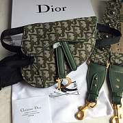 Forubags Dior Green Oblique Saddle Waist bag(with strap) - 4