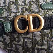 Forubags Dior Green Oblique Saddle Waist bag(with strap) - 2
