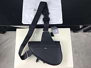 DIOR SADDLE BAG Black Grained Calfskin - 5