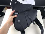 DIOR SADDLE BAG Black Grained Calfskin - 4