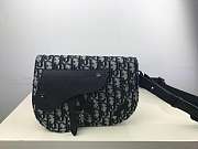 DIOR SADDLE POUCH Beige and Black Dior Oblique Jacquard - 1