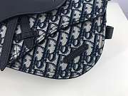 DIOR SADDLE POUCH Beige and Black Dior Oblique Jacquard - 4