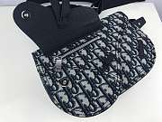 DIOR SADDLE POUCH Beige and Black Dior Oblique Jacquard - 5