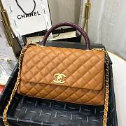 Chanel Coco Handle 92991#Brown Caviar Leather With Gold Hardware - 1